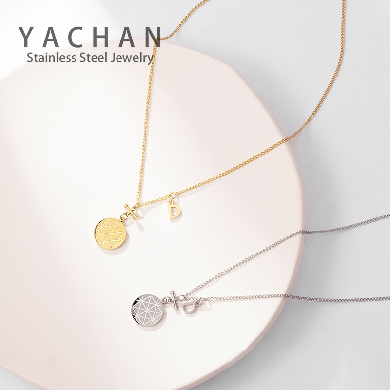 Sederhana gaya Korea geometris bulat kreatif kalung pribadi Eropa dan Amerika liontin temperamental