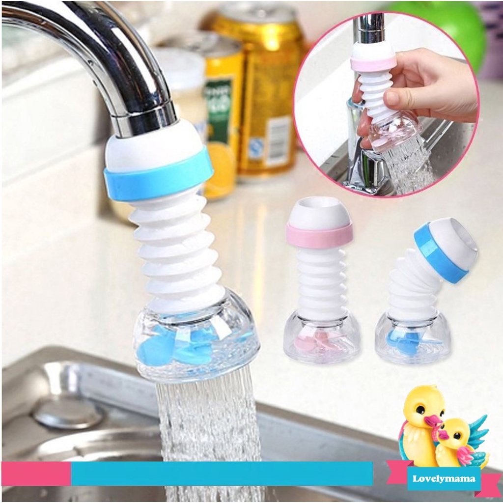 Sambungan kran air anti muncrat 360 derajad keran Air Flexible - Saringan Air Faucet Flash Dispenser Rak Dapur Filter Kepala Saring Shower Saringan Sink