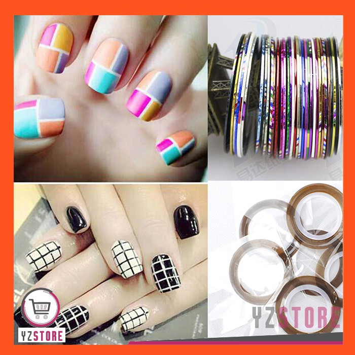 Nail Art Striping Tape Line Stiker Sticker Selotip Isolasi Kuku YZ83