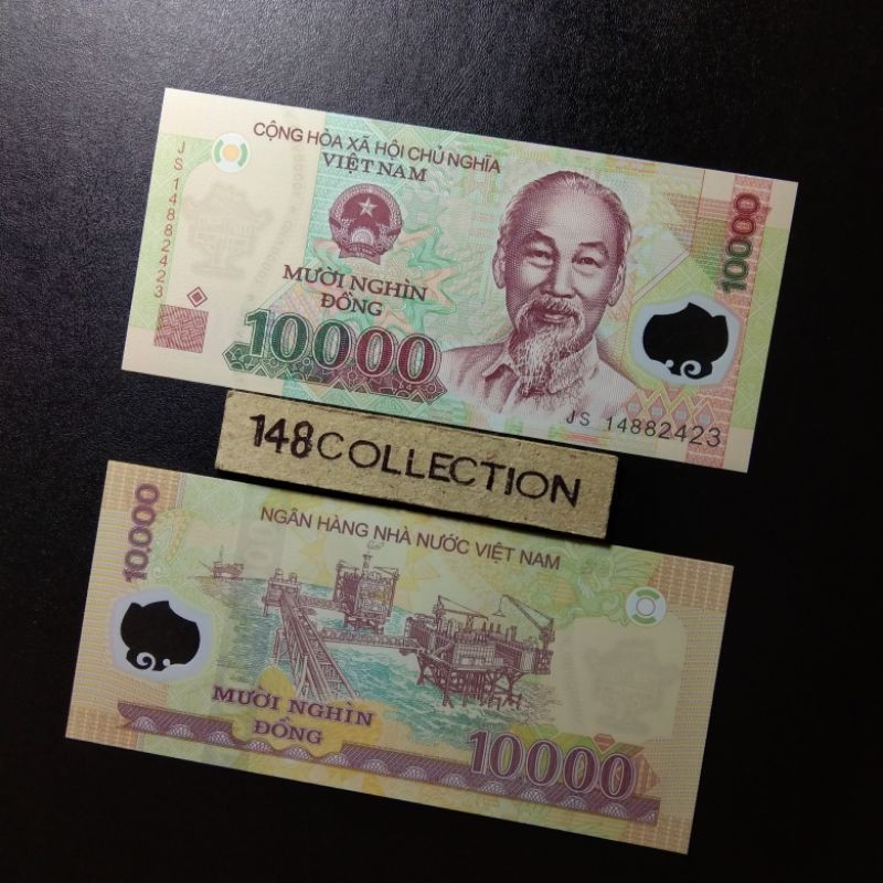 uang asing 10.000 Vietnam polymer