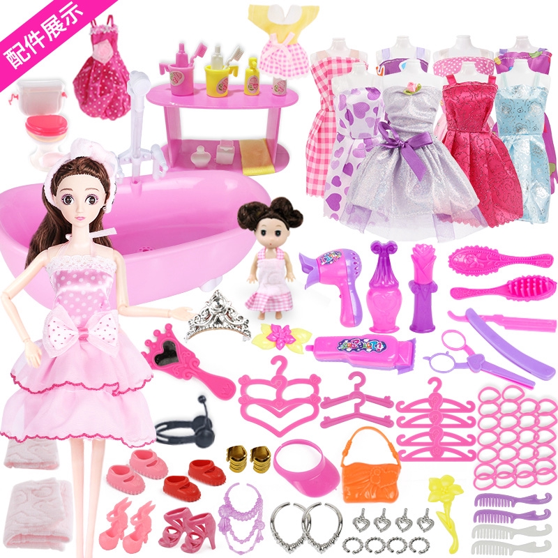 barbie doll set with dresses