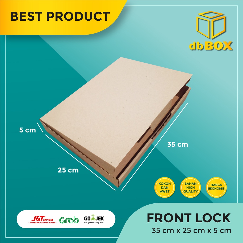 

(10pcs) Kardus uk 35x25x5 cm -- box Die Cut dan easy usage--