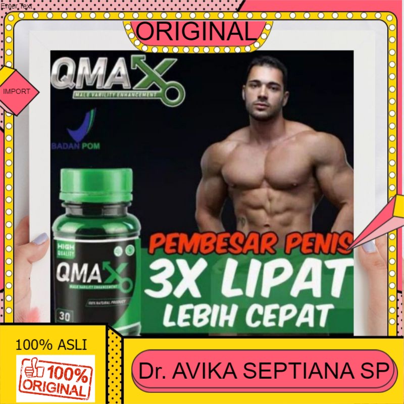 100% ASLI QMAX Original Asli herbal alami obat kuat pembesar penis permanen Vital Mr P Pria kelamin