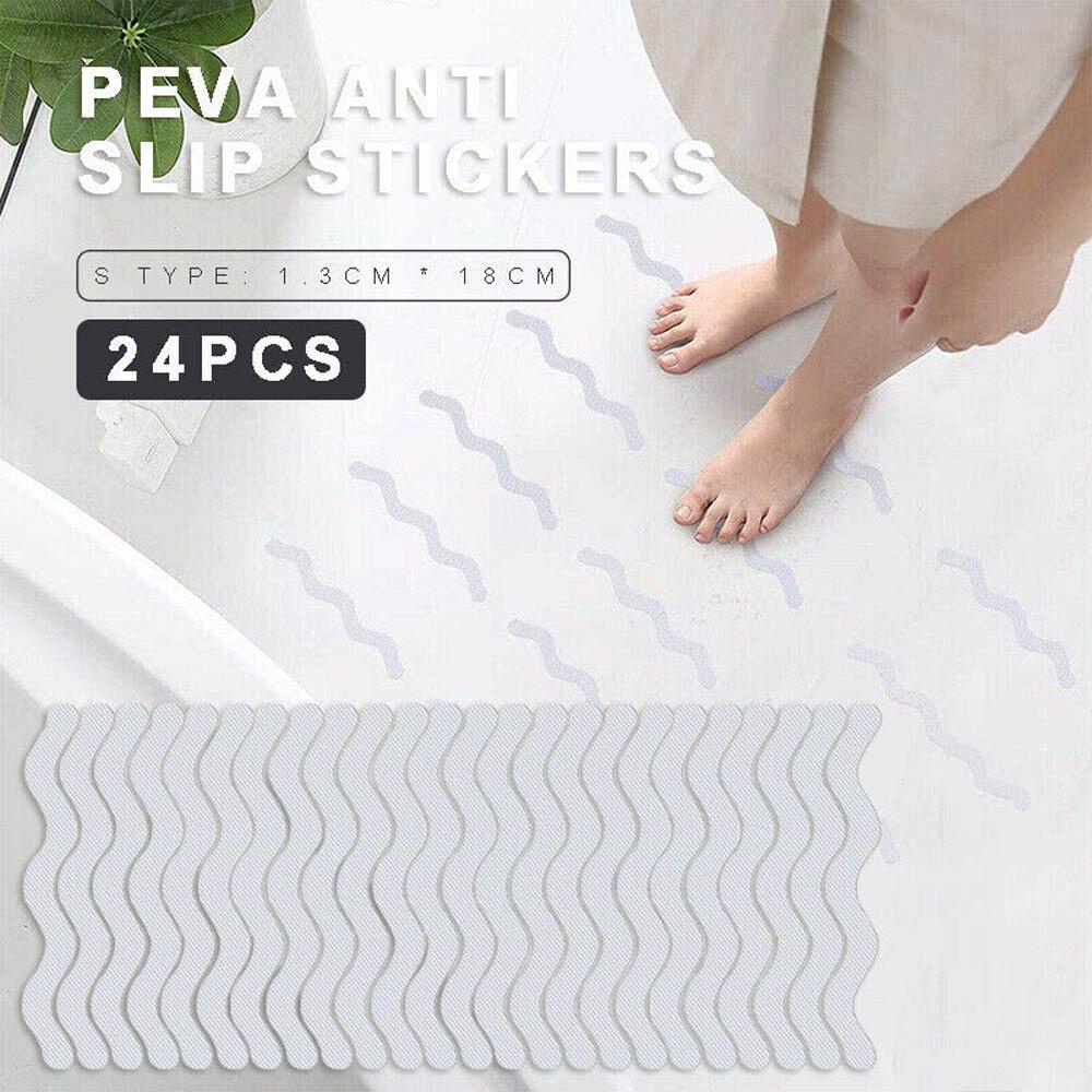 AUGUSTINA Lakban Anti Slip Gesekan Tinggi Karpet PVC Bathtub Untuk Anak Orang Tua Pad Perekat Strip Lantai