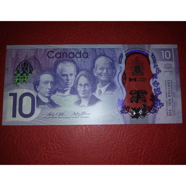 Uang Asing Polymer Canada Commomerative 10 Dollars