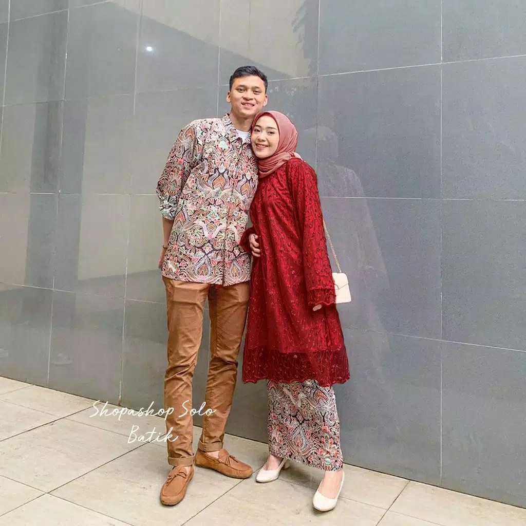 Maura Couple - Sania Ruffle Batik Couple Ori Ndoro Jowi Garansi Termurah Shopee - Batik Modern Solo