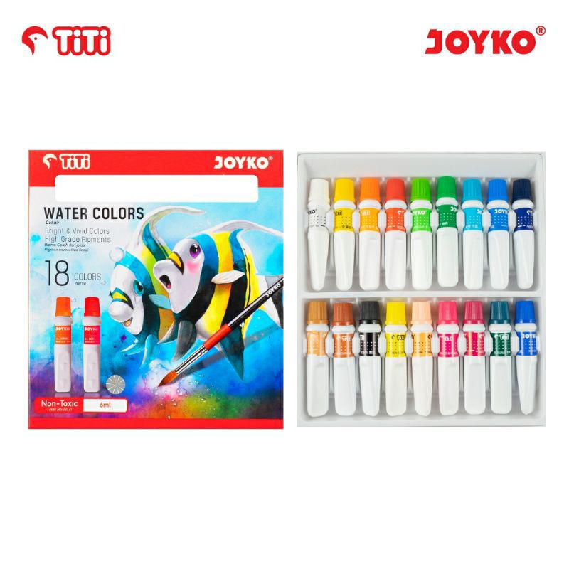 

Water Color Cat Air Joyko TiTi WAC-6ML-18 Warna Colors