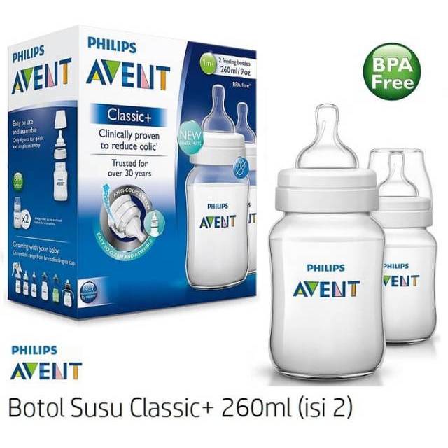 Botol Susu Avent 125ml Classic Plus Avent Wideneck wide neck newborn avent 260ml