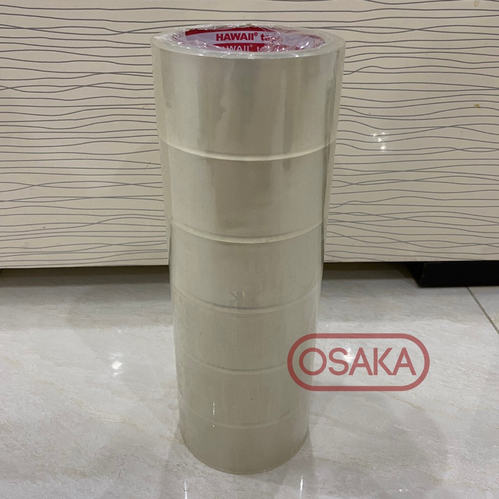 

PROMO TERMURAH! Lakban / Isolasi Bening Hawaii 45mm / 2 inch x 50 yard