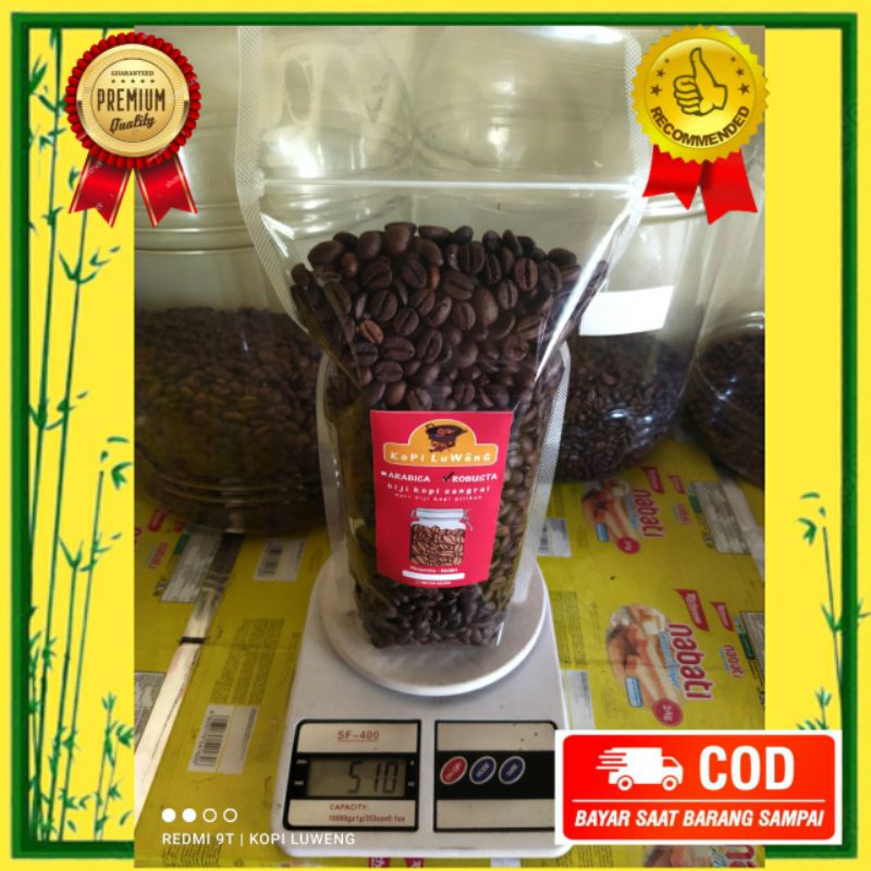 Kopi fine Robusta dampit / kopi biji Roasting fresh 500 gr