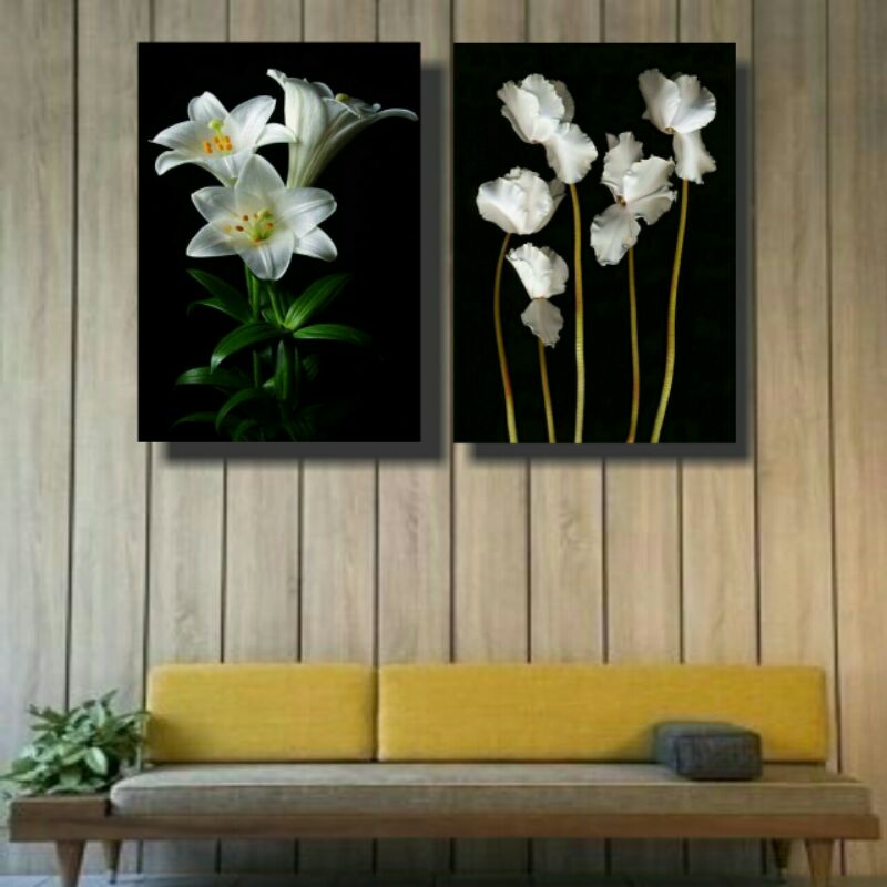 Hiasan Dinding | Pajangan Dinding | Bunga | Lukisan Ruang Tamu