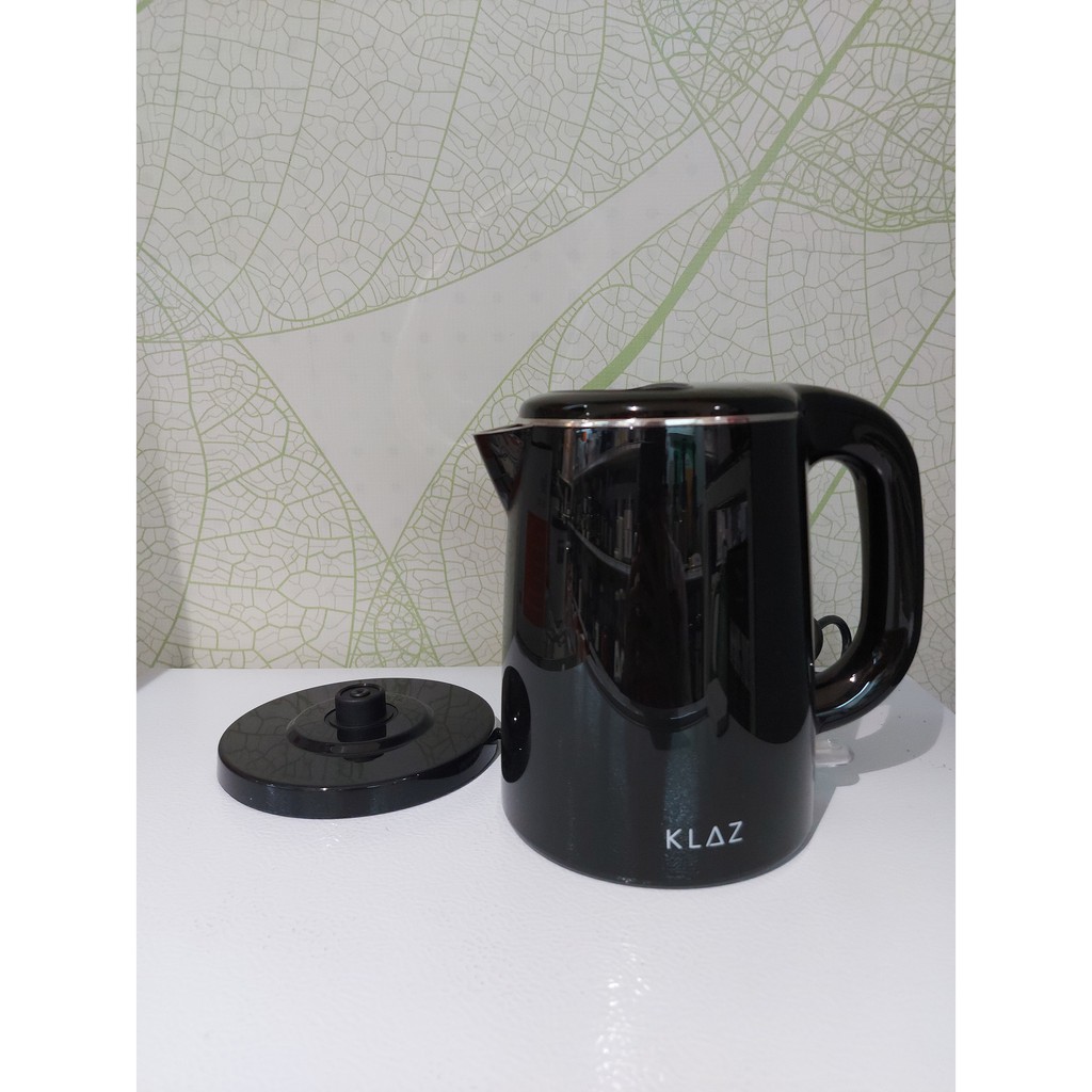 WATER KETTLE DOUBLE WALL 1L / TEKO LISTRIK 800W / WHITE/BLACK