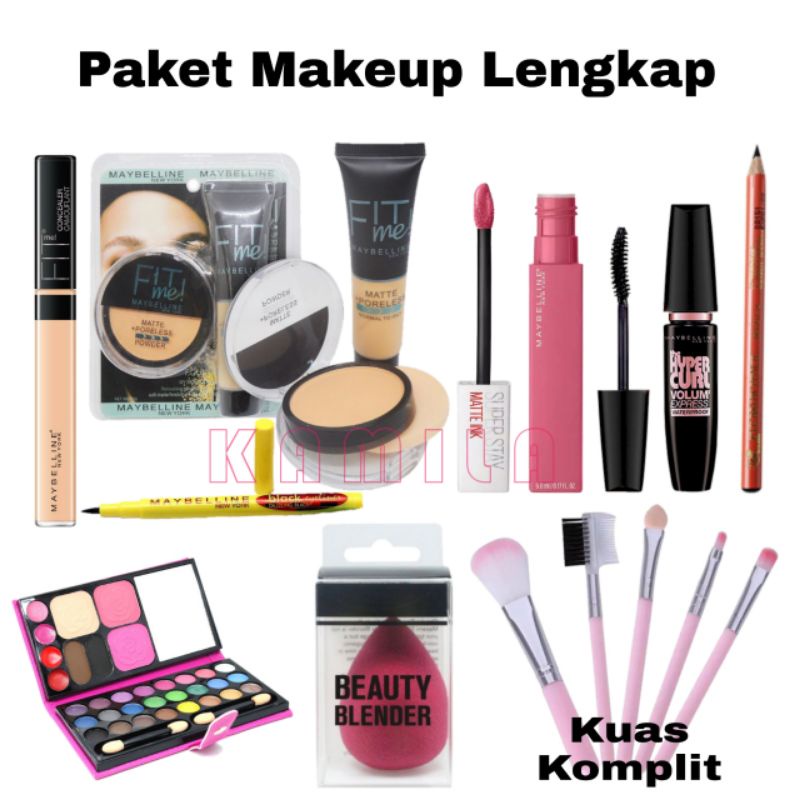 Paket Kosmetik Maybelline Lengkap Paket Kosmetik Maybelline Paket Makeup Komplit Kosmetik Maybelline