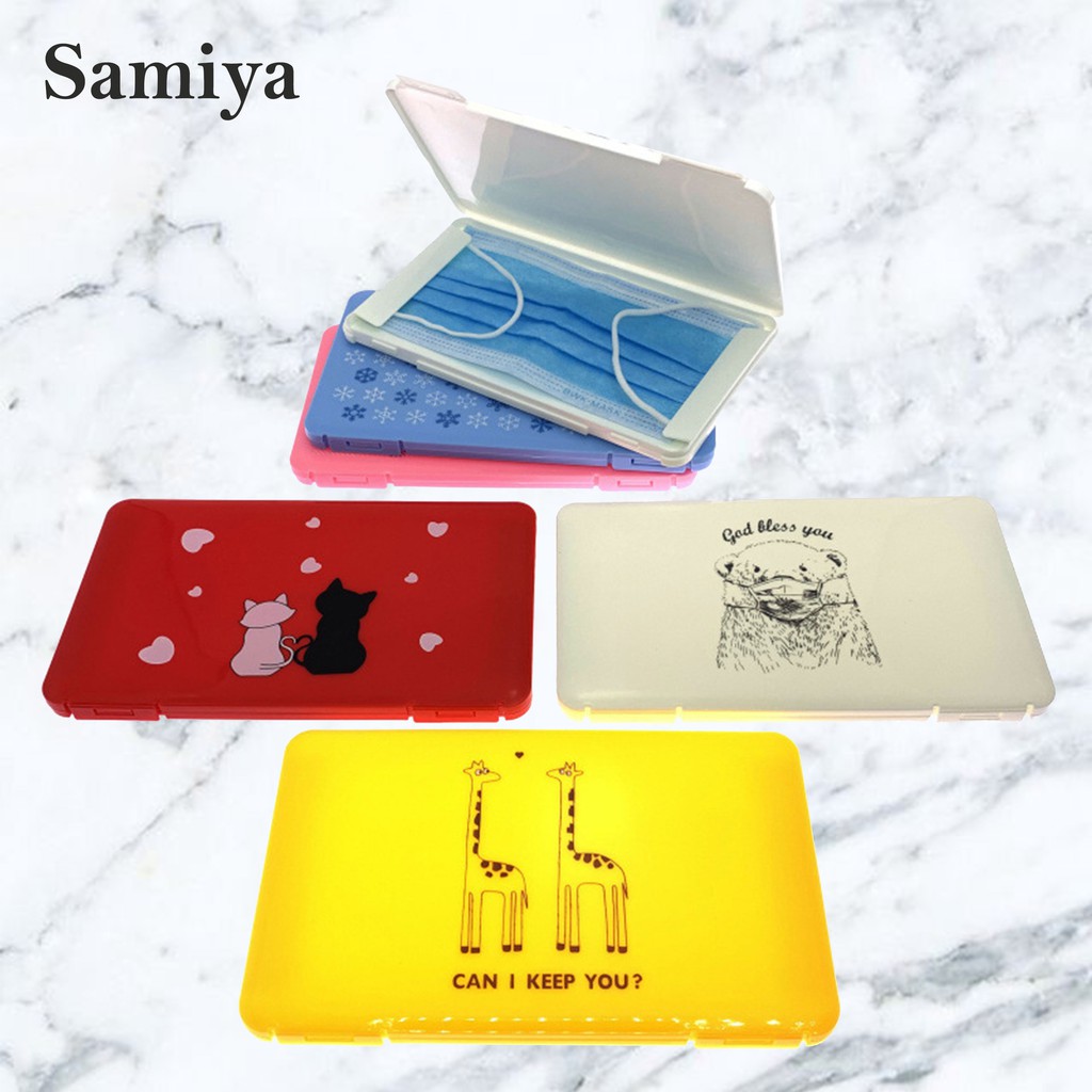 kotak box tempat penyimpan masker medis motif kartun / face mask disposable case storage box cartoon