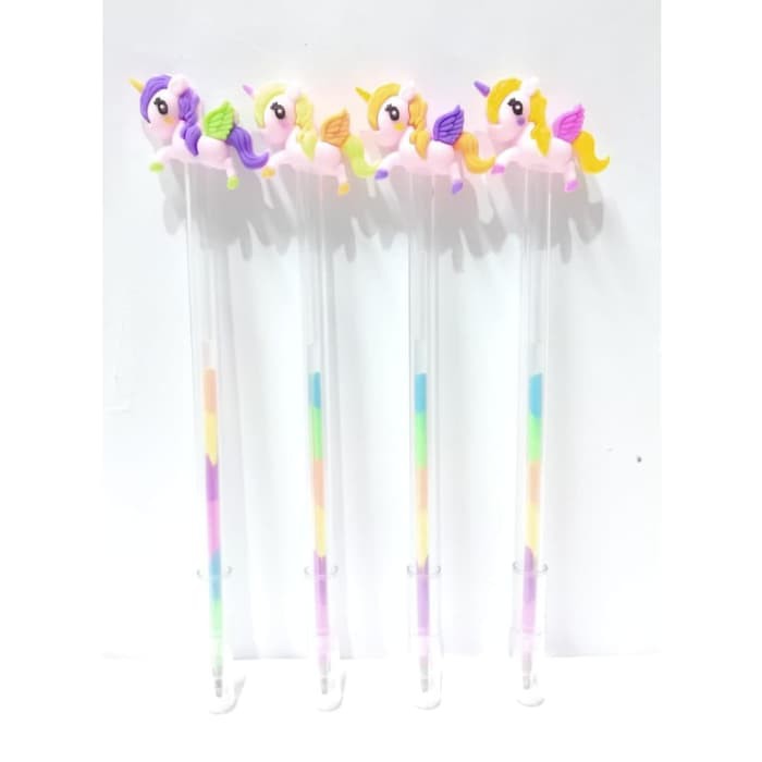 

Pulpen Bolpen Kepala Unicorn Alat Tulis Gel Pelangi 0.5 mm -