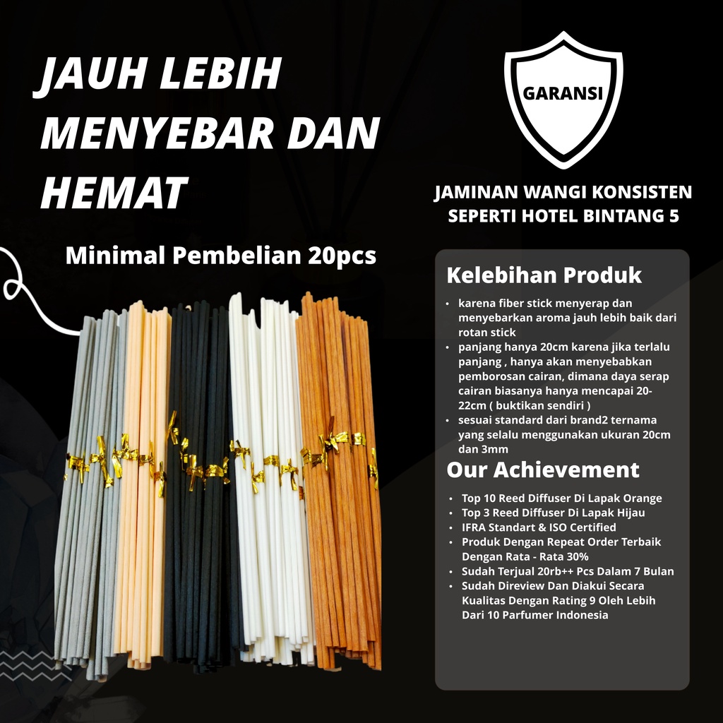 Jual (Min.Order 20pcs) Lebih Merata Fiber Stick Reed Diffuser Bukan ...