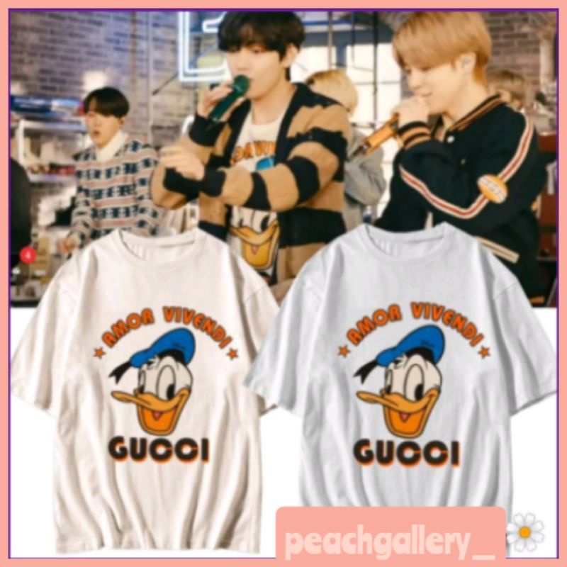 Tshirt Kaos "DONALD DUCK" AMOR VIVENDI BTS KIM TAEHYUNG V BANGTAN OUTFIT MTV UNPLUGGED