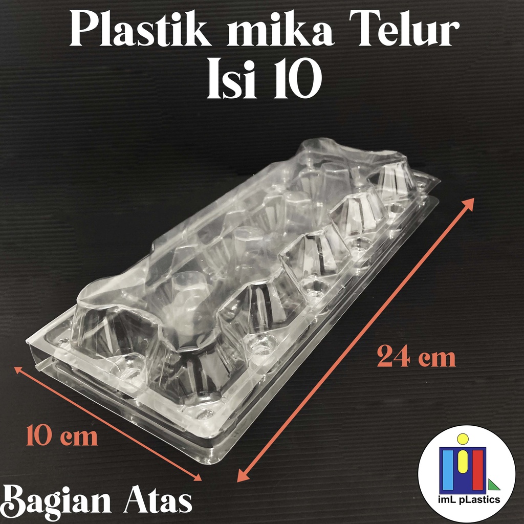 Mika Telur Kancing Pengunci / Egg Tray / Tray Telur isi 10 butir -50pc