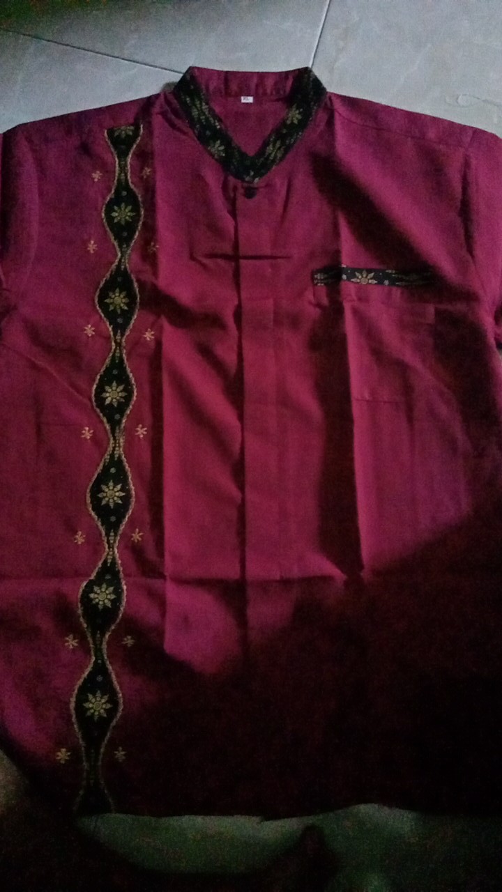 Size M L Xl Xxl Bswart Batik Hrb026 Kenongo Hem Pendek Padi Pekalongan M L Xl Batik Pria Murahl