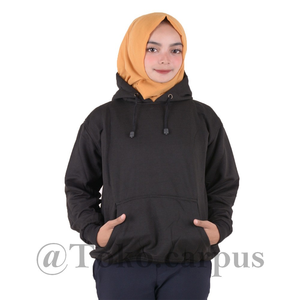 JAKET JUMPER POLOS PRIA WANITA HITAM TOKO CARPUS