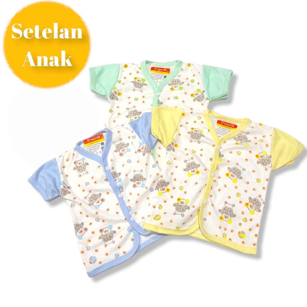 Setelan Baju Bayi Tangan Pendek Usia 0-1 tahun