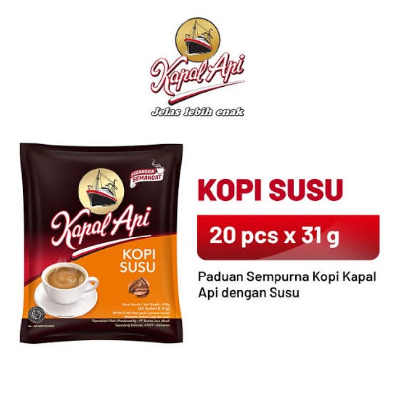 

Kopi Kapal Api Kopi Susu 20x31gr