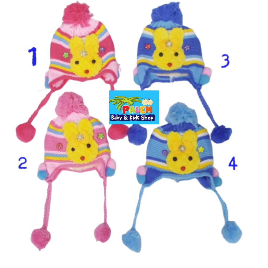 Topi Rajut Baby Kelinci 3688-4 D 12/topi anak