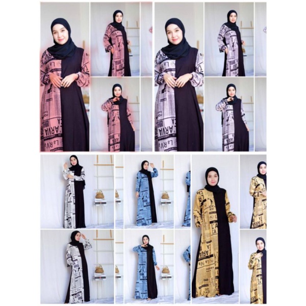 Gamis Rayon motif Viral | Dress Gamis  Viral Terbaru