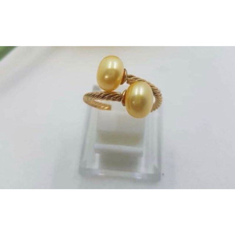 Cincin rhodium model terbaru || mutiara tawar Lombok.