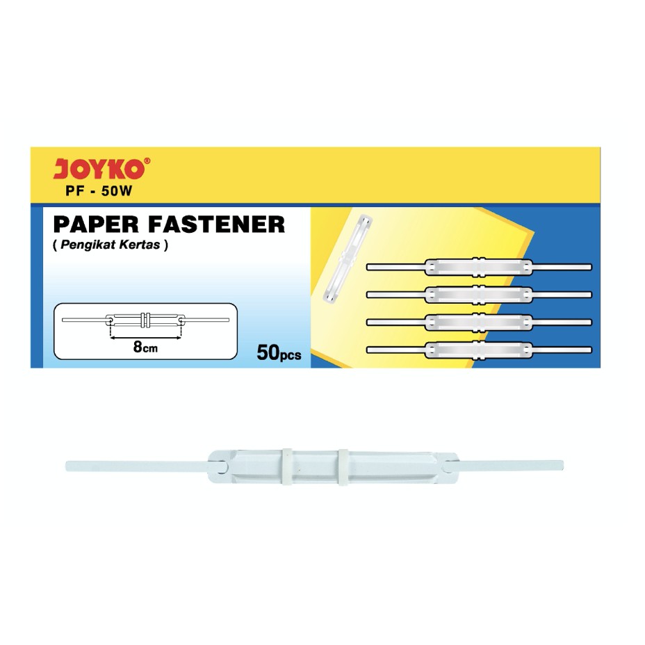 

PAPER FASTENER PLASTIK ACCO AKO WHITE JOYKO PF-50W PUTIH PENGIKAT KERTAS LUSIN ECER GROSIR