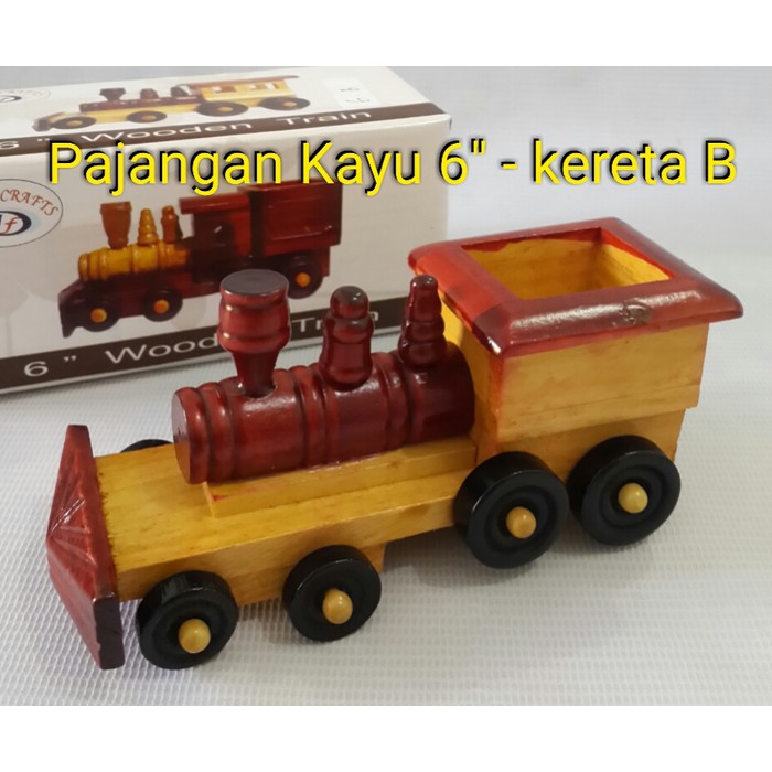 Pajangan Kayu Kereta Api 6B miniatur kayu