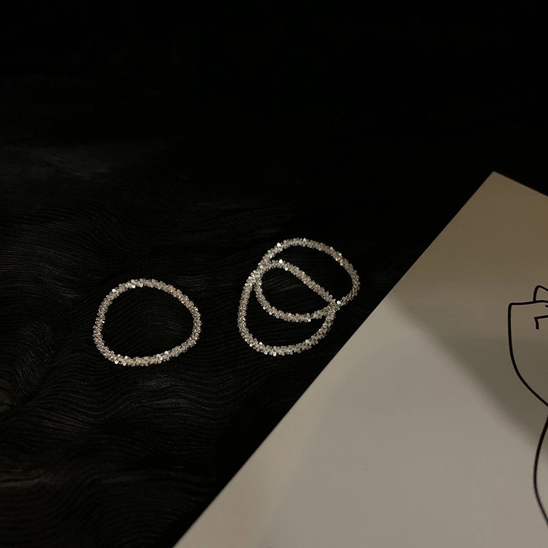 YEEZII Korean Simple Shining Silver Ring Fashion Finger Rings for Women Jewelry Accessories