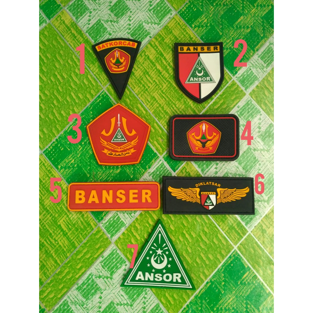 Velcro Banser Karet Banser Patch Rubber Banser Tactical Banser Karet Logo Banser Atribut Banser