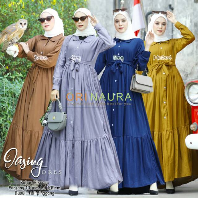 Gamis Oasing Dress By Ori Naura Gamis Bahan Viscose