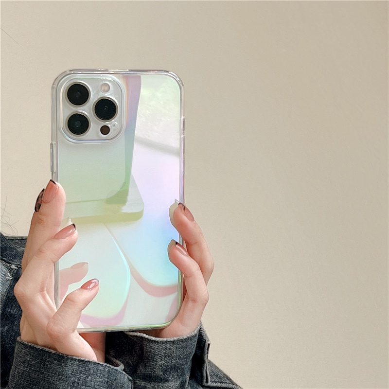 Hard Case Transparan Warna Gradasi Untuk iPhone 11 Pro MAX 12 13 Pro MAX X XS MAX XR