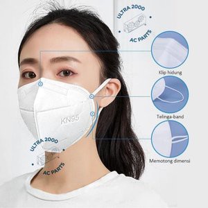 RC KN95 Masker 3ply Respirator Disposable Masker Medis 3D Mask Isi 1pcs