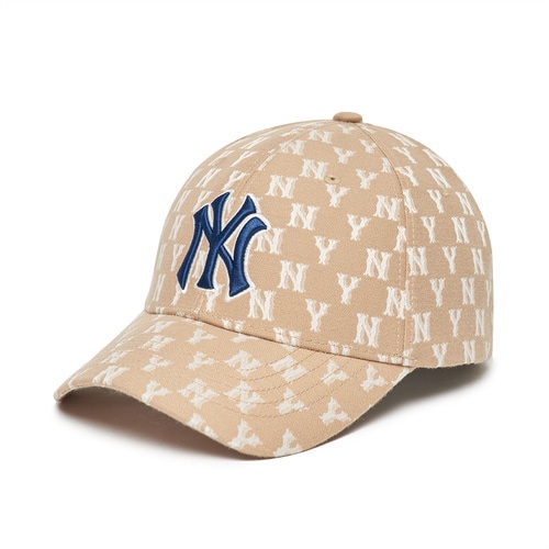 MLB NY Yankees Monogram Classic Structured Ball Cap NY Beige/Blue