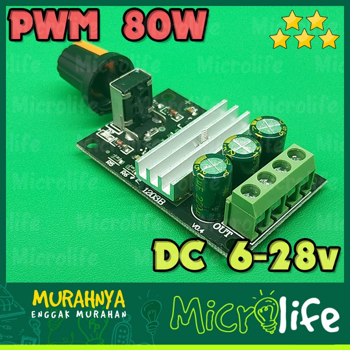 DIMMER DC 3A 80W PWM MOTOR SPEED CONTROLLER DIMER PENGATUR LAMPU LED