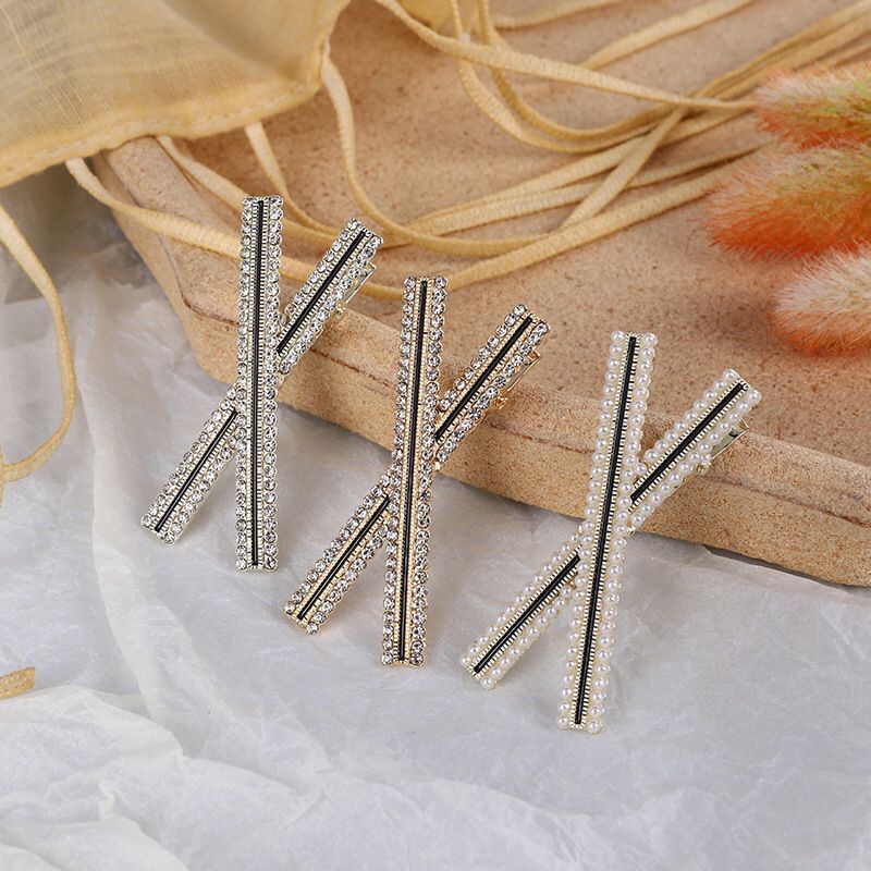 Jepit Rambut Bentuk Pita Aksen Mutiara Gaya Korea Untuk Perempuan