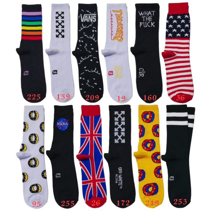 Kaos kaki skate oldschool bebas pilih motif-5