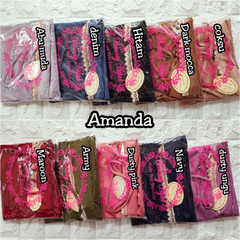 (Ori Beauty Hijab)•AMANDA•jilbab instan jersey•bergo instan-1