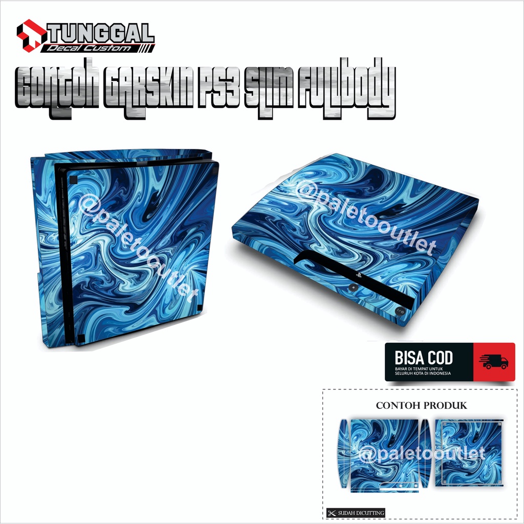 stiker garskin ps3 slim motif one piece kualitas A+