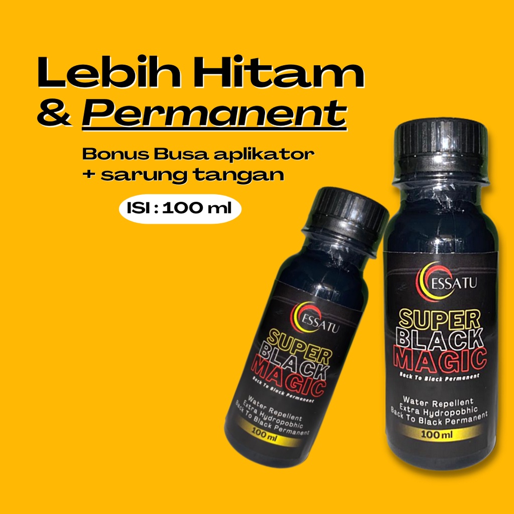 Essatu Super Black Magic Premium - Penghitam Plastik Body Motor, Trim Restorer &amp; Dasboard Mobil