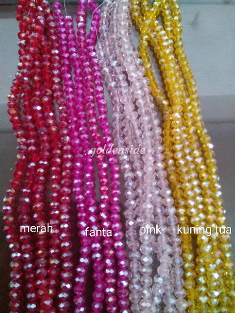 Manik crystal ceko 6mm monte kristal ceko donat /string (isi+-70)