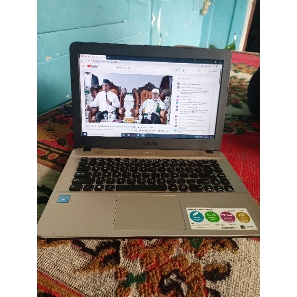 laptop asus x441s intel n3350 ram 2gb ssd 120gb layar 14 inchi