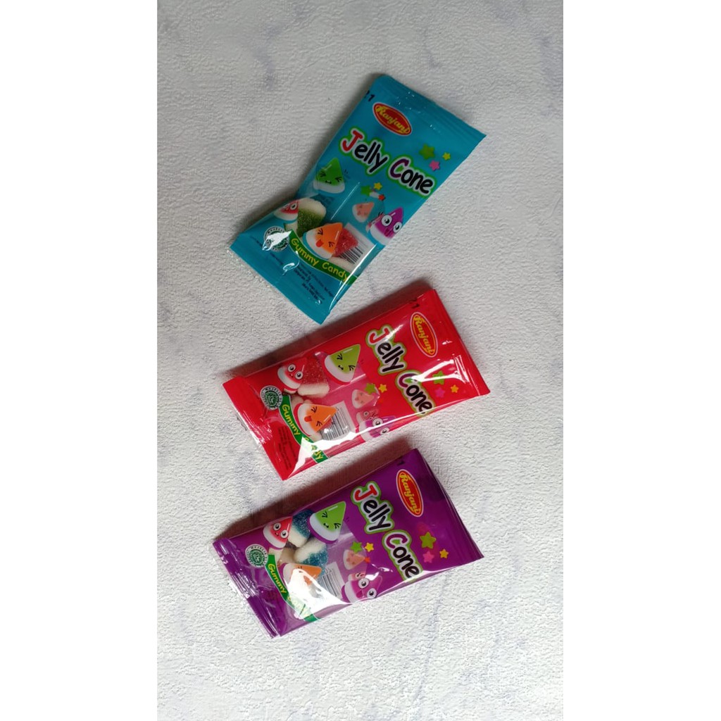 

Jelly Cone Gummy Candy Permen 1 bungkus isi 3 jelly