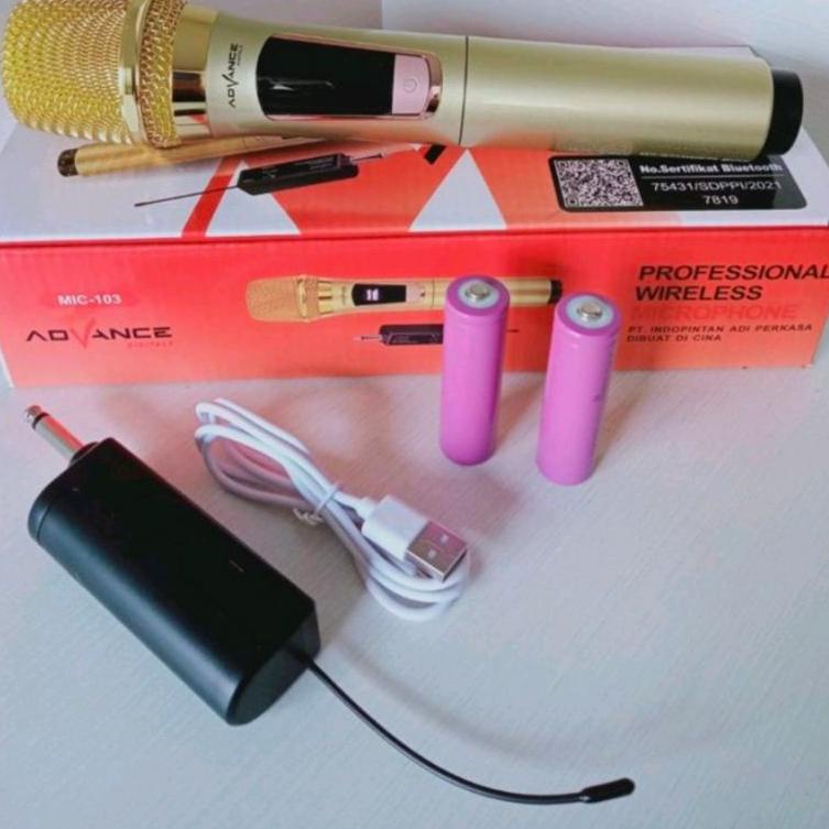 Motif Terkini MIC,MIK,MIX,MICROPHONE,MIKROFON WIRELESS TANPA KABEL TYPE / ORIGINAL ADVANCE 2 MIK DOU