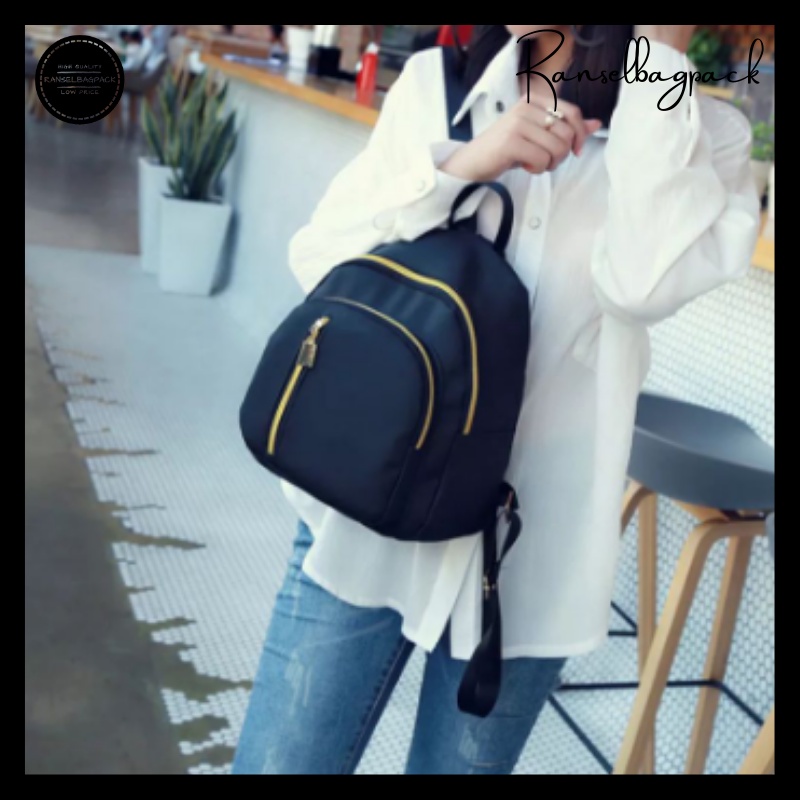 Tas Ransel Wanita - Tas Sekolah Kuliah Travel Remaja Dewasa Model Fashion Korea Backpack Stylish Kekinian Multifungsi Punggung Kualitas Bagus Mini Import Lokal Original Anti Air Perempuan Cewek