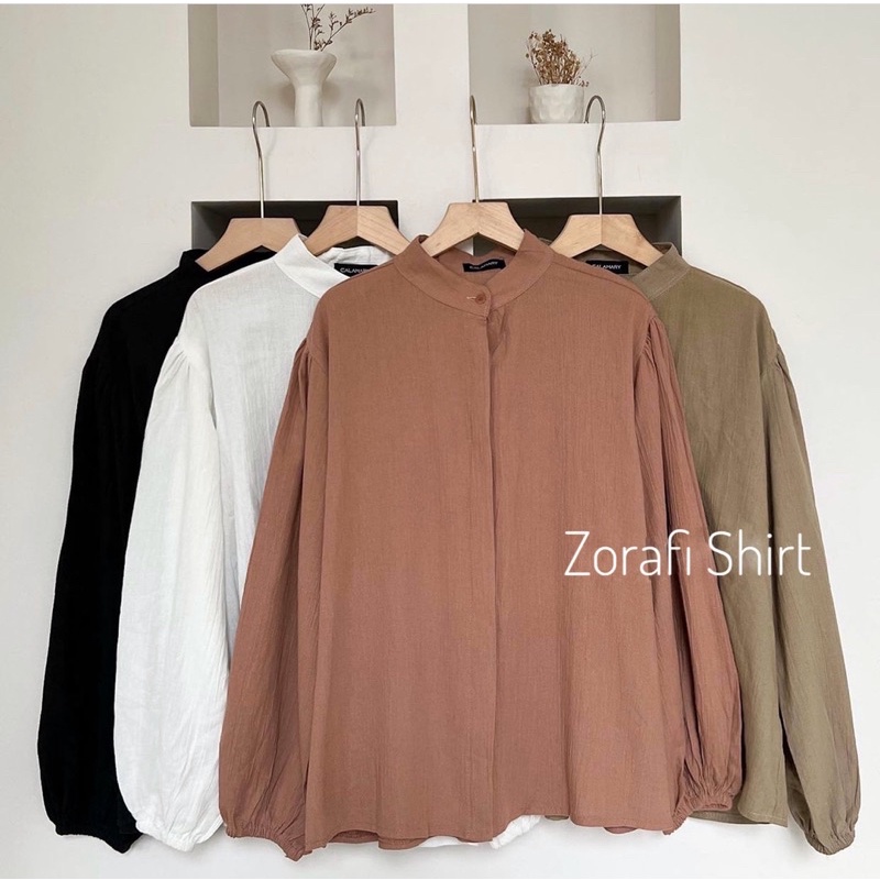 ZORAFI CROP SHIRT  // KEMEJA CRINKLE RAYON