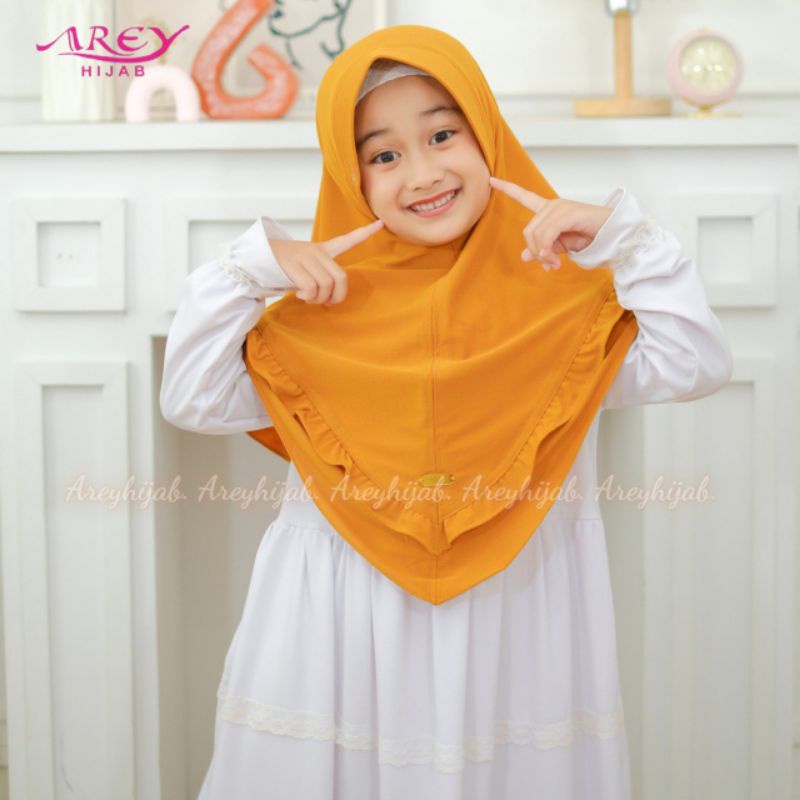 Jilbab Anak Rara by Arey Hijab Rempel bahan jersey irish 3-10 thn